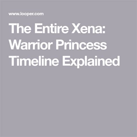 xena xena|The Entire Xena: Warrior Princess Timeline Explained .